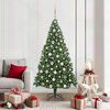 vidaXL K&uuml;nstlicher Weihnachtsbaum mit 300 LEDs mit St&auml;nder Gr&uuml;n 180 cm