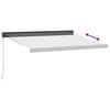 vidaXL Markise Einziehbar Anthrazit & Wei&szlig; 3,5x2,5 m Stoff & Aluminium