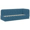 vidaXL Eckbettgestell Blau 80 x 200 cm Samt