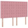 vidaXL Aufbewahrungsbett mit Matratze Rosa 140 x 200 cm Samt