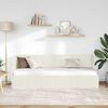 vidaXL Eckbettgestell mit Kopfteil Creme 80 cm x 200 cm Samt