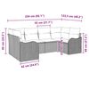 vidaXL Gartensofa-set Schwarz Poly-Rattan