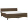 vidaXL Boxspringbett mit Matratze Dunkelbraun 160x200 cm Stoff
