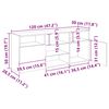 vidaXL TV-Schrank mit LED-Leuchten Wei&szlig; 120x30x50 cm