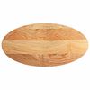 vidaXL Tischplatte Hellbraun 120x60x4 cm Massivholz Eiche Oval