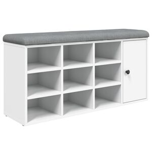 vidaXL Schuhbank Wei&szlig; 102x32x50 cm Holzwerkstoff