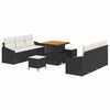 vidaXL Garten-Sofa-Set 9 Stk. 8-Sitzanzahl Schwarz