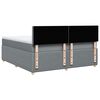 vidaXL Boxspringbett mit Matratze Hellgrau 180x200 cm Stoff