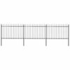 vidaXL Gartenzaun mit Speerspitze Stahl 504 x 120 cm Schwarz