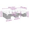 vidaXL Gartensofa-set mit Kissen 11 pcs Beige und Creme Poly-Rattan
