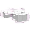 vidaXL 9-tlg. Garten-Sofagarnitur mit Kissen Braun Poly Rattan
