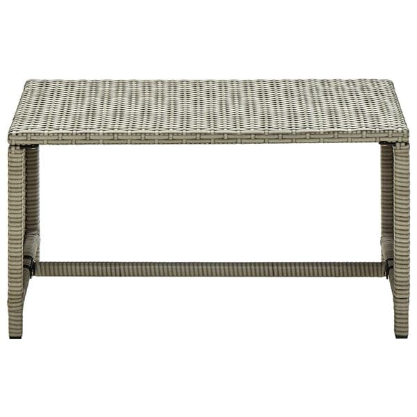 vidaXL Couchtisch Beige 70&times;40&times;38 cm Poly Rattan