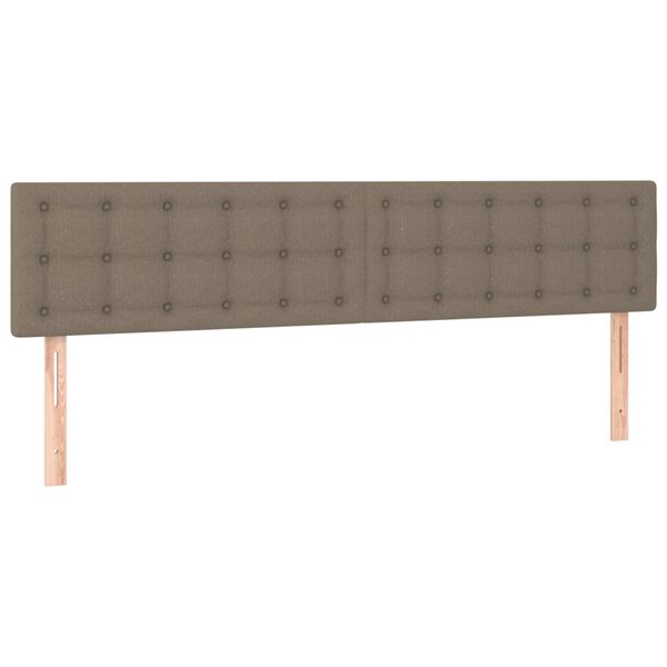 vidaXL Kopfteile 2 Stk. Taupe 80x5x78/88 cm Stoff