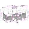 vidaXL Gartensofa-set mit Kissen 7 pcs Grau Poly-Rattan