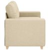 vidaXL | Zweisitzer-Sofa | mit Kissen Creme Stoff