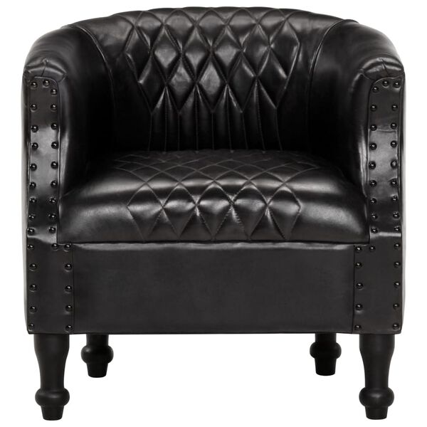 vidaXL Sessel Schwarz 62 x 58 x 65 cm Echtleder
