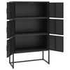 vidaXL Highboard Schwarz 80x35x135 cm Stahl