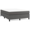 vidaXL Boxspringbettgestell Grau 140x200 cm Kunstleder