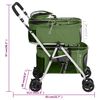 vidaXL Hundewagen für 2 Hunde Faltbar Grün 83x48x97 cm Oxford-Gewebe