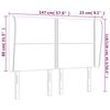 vidaXL Kopfteil mit Ohren Dunkelbraun 147x23x118/128 cm Stoff