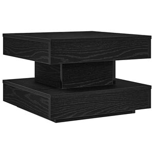 vidaXL Couchtisch 360-Grad Drehbar Schwarz 50x50x34,5 cm