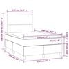 vidaXL Boxspringbett mit Matratze Hellgrau 120x200 cm Stoff
