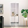 vidaXL Innent&uuml;r Wei&szlig; 76x201,5 cm Hartglas & Aluminium Schlank