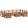 vidaXL Sofagarnituren 10 pcs Natur Massivholz Akazie