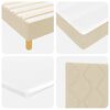vidaXL Boxspringbett mit Matratze Creme 200 x 160 cm Polyester