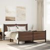 vidaXL Metallbett ohne Matratze Braun Eichen-Optik 180x200 cm