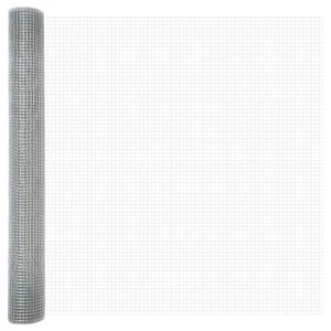 vidaXL Geschwei&szlig;ter Drahtzaun Silber 1,2 x 50 m