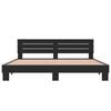 vidaXL Bettgestell Schwarz 200x200 cm Holzwerkstoff und Metall