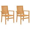 vidaXL 3-tlg. Garten-Essgruppe Massivholz Teak