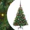 vidaXL K&uuml;nstlicher Weihnachtsbaum mit 150 LEDs Gr&uuml;n 120 cm PE und PVC