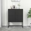 vidaXL Highboard Schwarz 80x35x100 cm Stahl