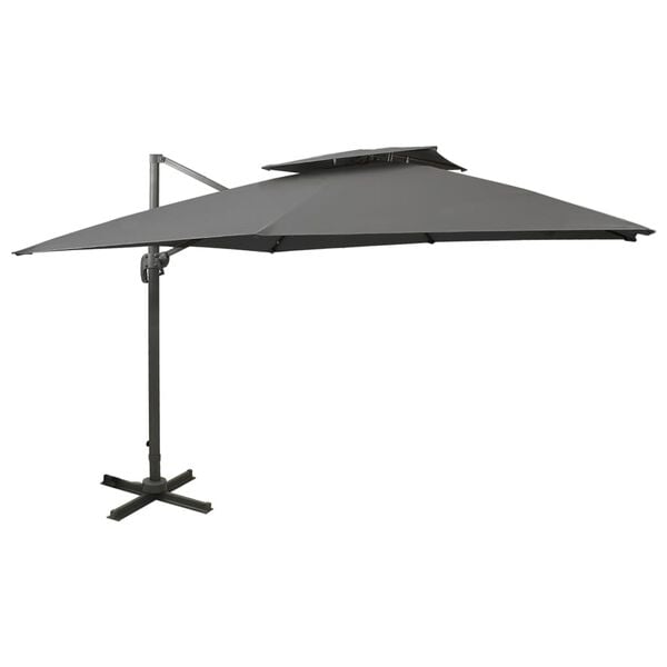 vidaXL Ampelschirm mit L&uuml;ftung 300x300 cm Anthrazit