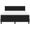 vidaXL Boxspringbett mit Matratze Schwarz 190 x 140 cm Polyester