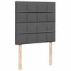vidaXL Boxspringbett mit Matratze Dunkelgrau 80x200 cm Stoff