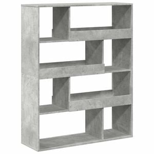 vidaXL B&uuml;cherregal Betongrau 100x33x125,5 cm Holzwerkstoff