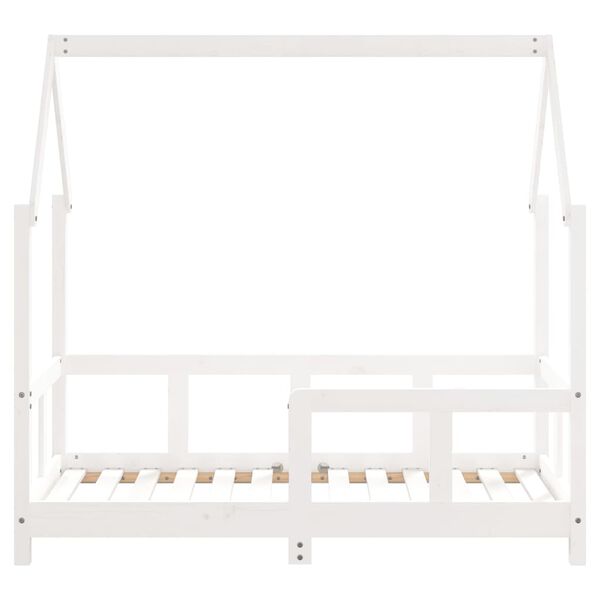 vidaXL Kinderbett Wei&szlig; 70x140 cm Massivholz Kiefer