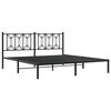 vidaXL Bettgestell mit Kopfteil Metall Schwarz 180x200 cm