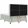 vidaXL Boxspringbett mit Matratze Hellgrau 140 x 190 cm Samt