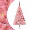 vidaXL K&uuml;nstlicher vorbeleuchteter Weihnachtsbaum Rosa 150 cm PVC