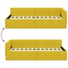 vidaXL Eckbettgestell Gelb 90 cm x 190 cm SamtundSperrholz