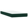 vidaXL Boxspringbett mit Matratze Dunkelgr&uuml;n 100x220 cm Samt