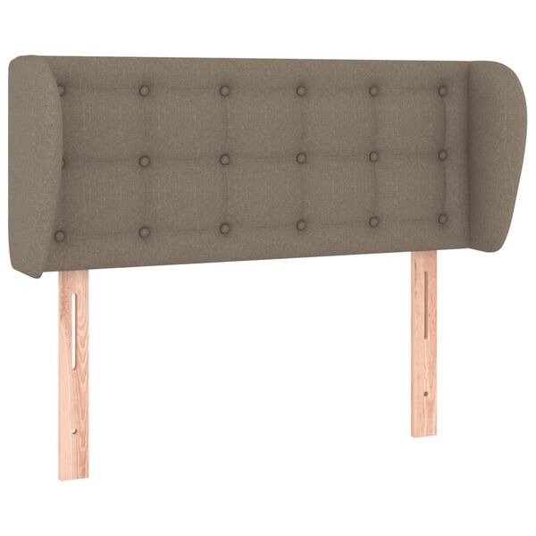 vidaXL Kopfteil mit Ohren Taupe 103x23x78/88 cm Stoff