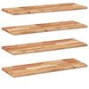 vidaXL Schweberegale 4 Stk. 80x30x2 cm Massivholz Akazie &Ouml;lbehandelt