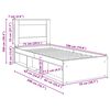 vidaXL Bettrahmen Sonoma-Eiche 75 x 190 cm Massives Kiefernholz