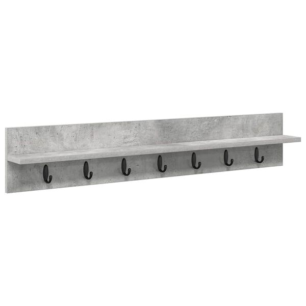 vidaXL Wandmontierter nachttisch Beton Grau 100 x 10,5 x 18 cm