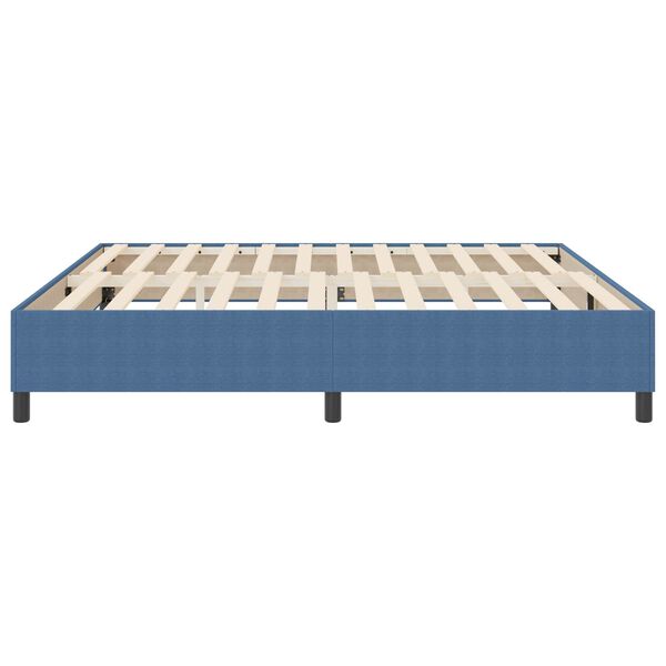 vidaXL Plattformbettgestell Blau 200 x 200 cm Stoff